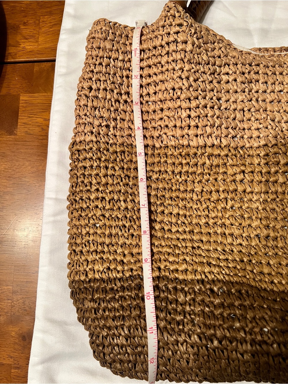 Tommy Bahama Brown Woven Straw Tote with Tassel - Picture 5 of 6